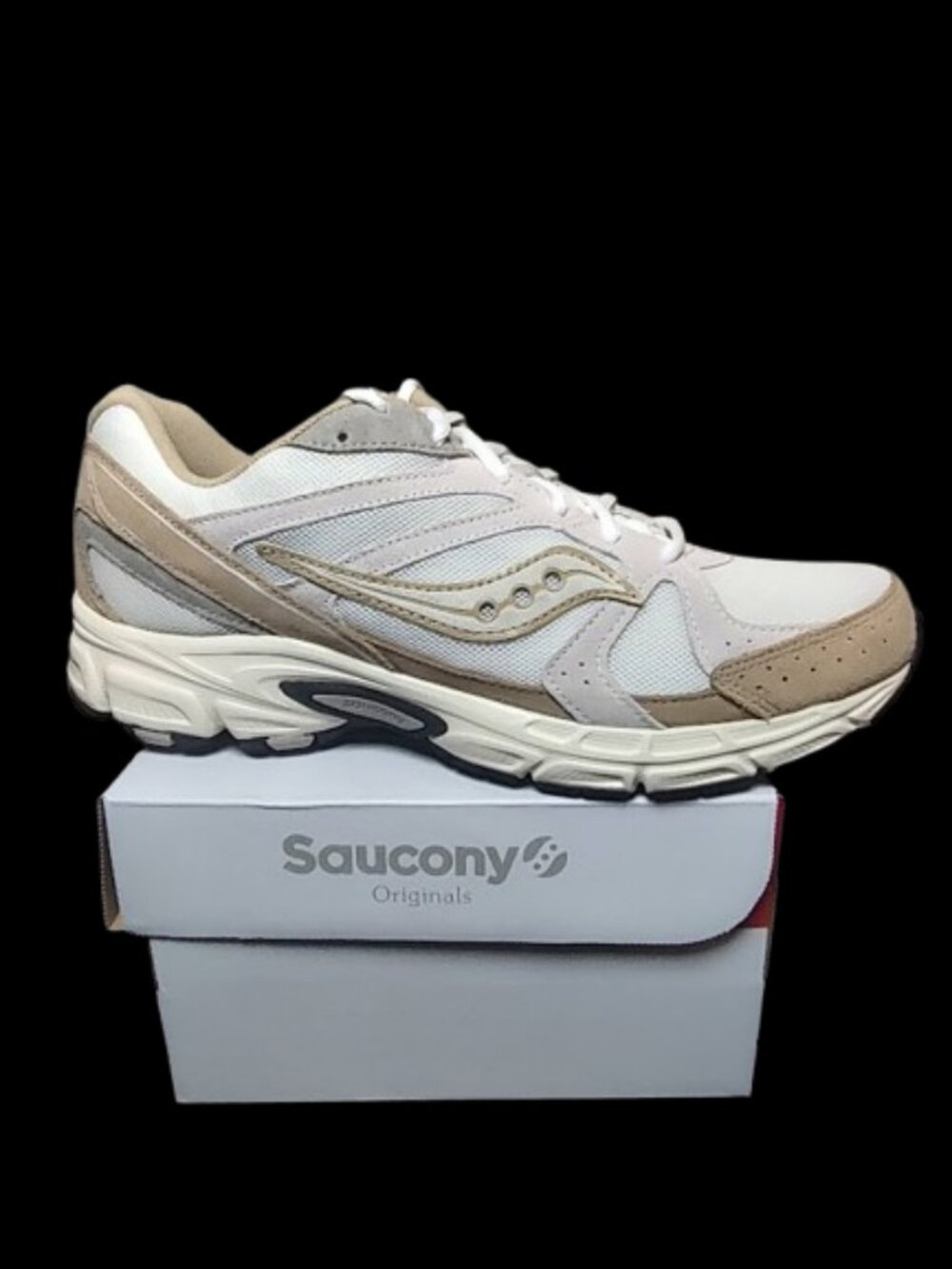 Saucony Ride Millennium White Sand S70856-6 Men Size 10.5 NIB Suede Y2K Runner